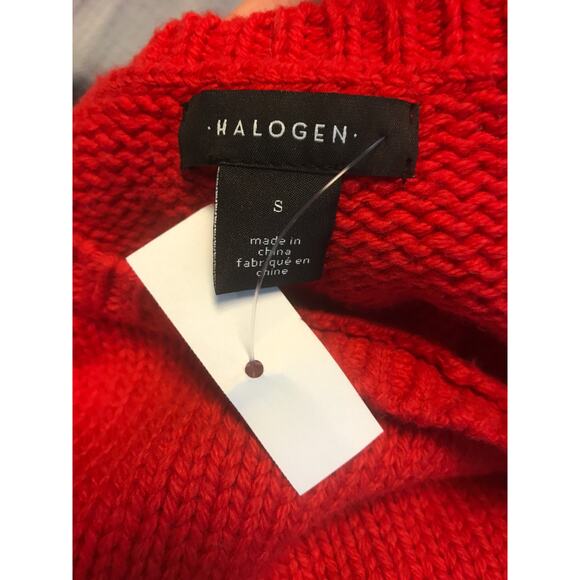 Halogen NWT Red Pullover Sweater Long Sleeve Crew Neck Size Small Long Sleeves - Picture 3 of 4